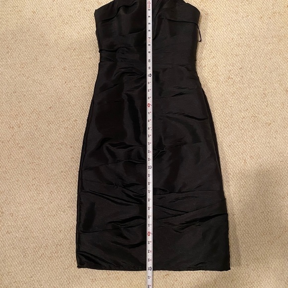 WTOO by Watters & Watters Black Ruched Strapless Wedding Cocktail Dress Size4 - Picture 10 of 10